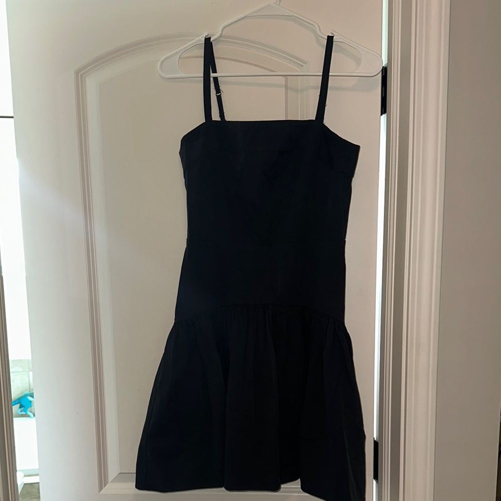 Abercrombie & Fitch Black Drop Waist Mini Dress Small-Tall
